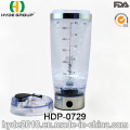 600 ml maßgeschneiderte Kunststoff Vortex Protein Shaker Flasche, BPA frei Kunststoff elektrische Protein Shaker Flasche (HDP-0729)